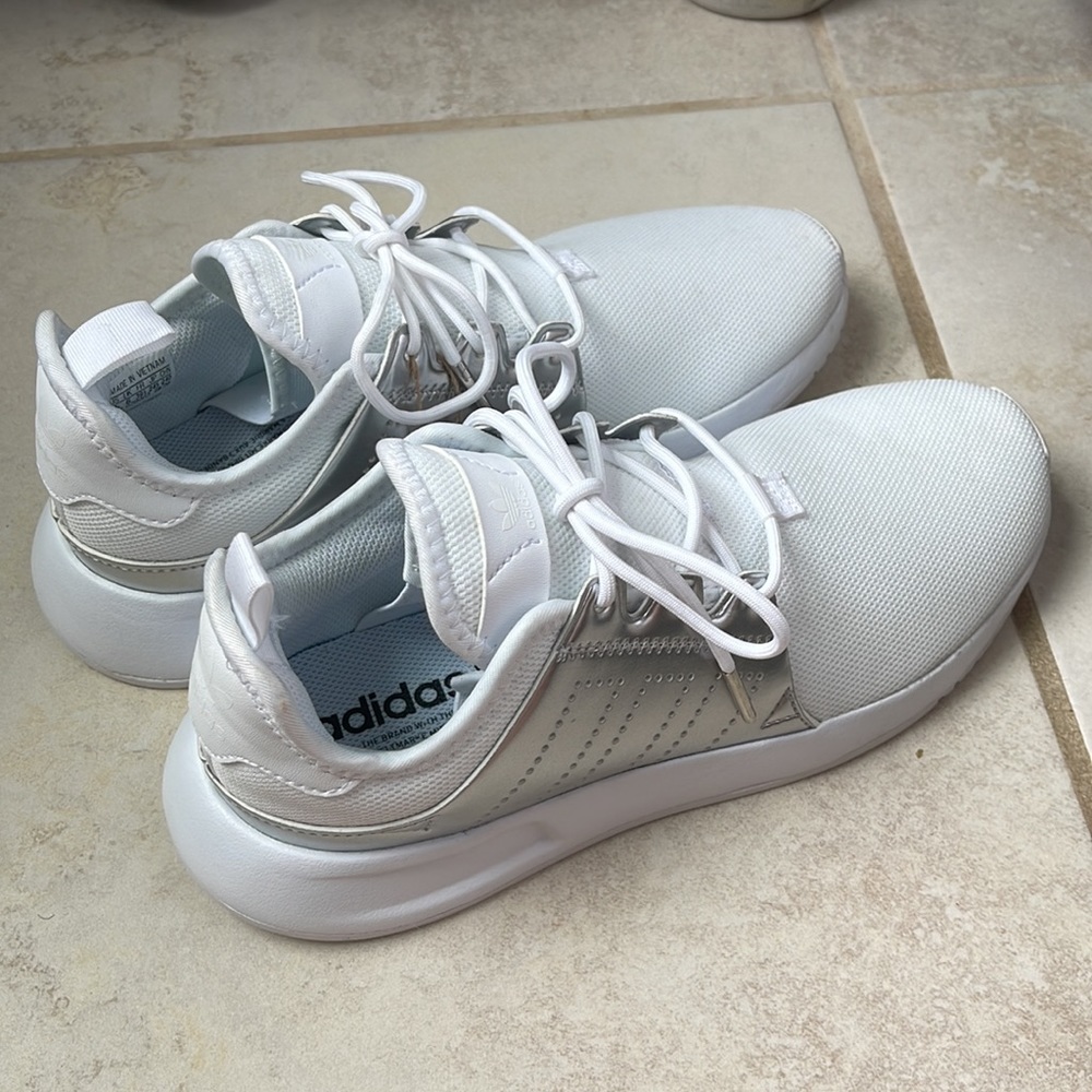 NWT Adidas X_PLR Silver Metallic White lace up sneaker tennis shoes - Picture 9 of 12
